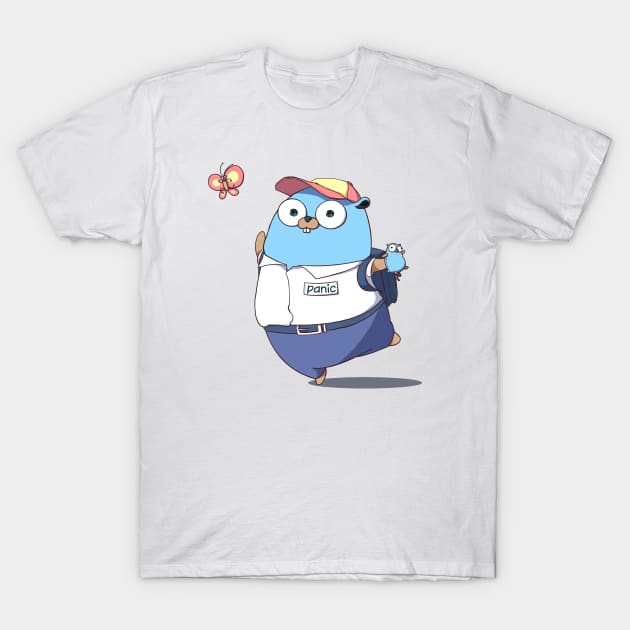 Golang Gopher Go Panic T-Shirt by clgtart